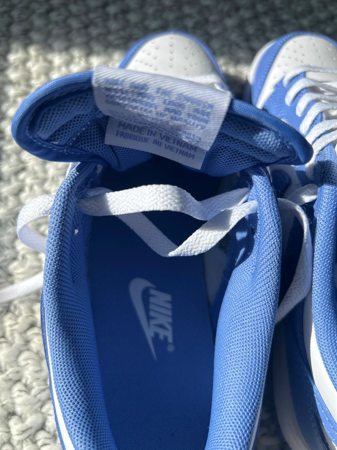Nike Dunk Low "Blue and White" Sneakers - photo 3