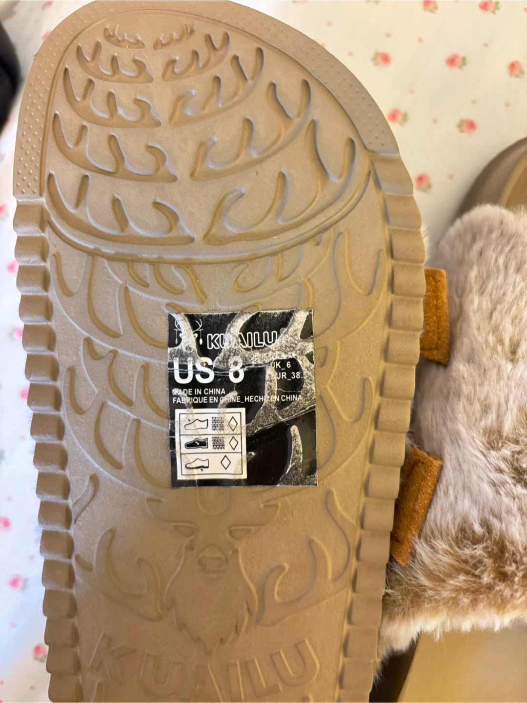 KUALIU Furry Slides - Women's Size 8 - photo 2