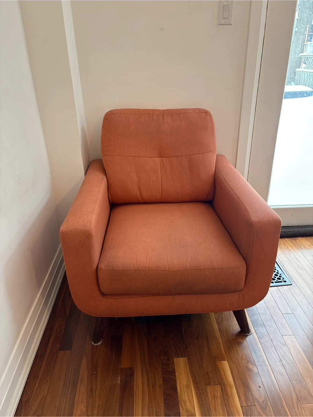 Orange Mid Century Armchair (used)