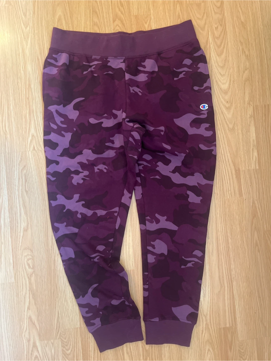 Champion Women's Purple Camo Joggers - Size XL/TG