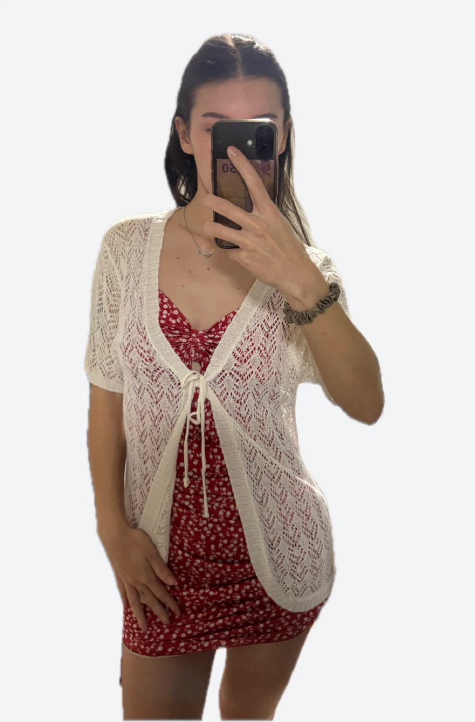 🤍White Crocheted Short Sleeve Cardigan - photo 3