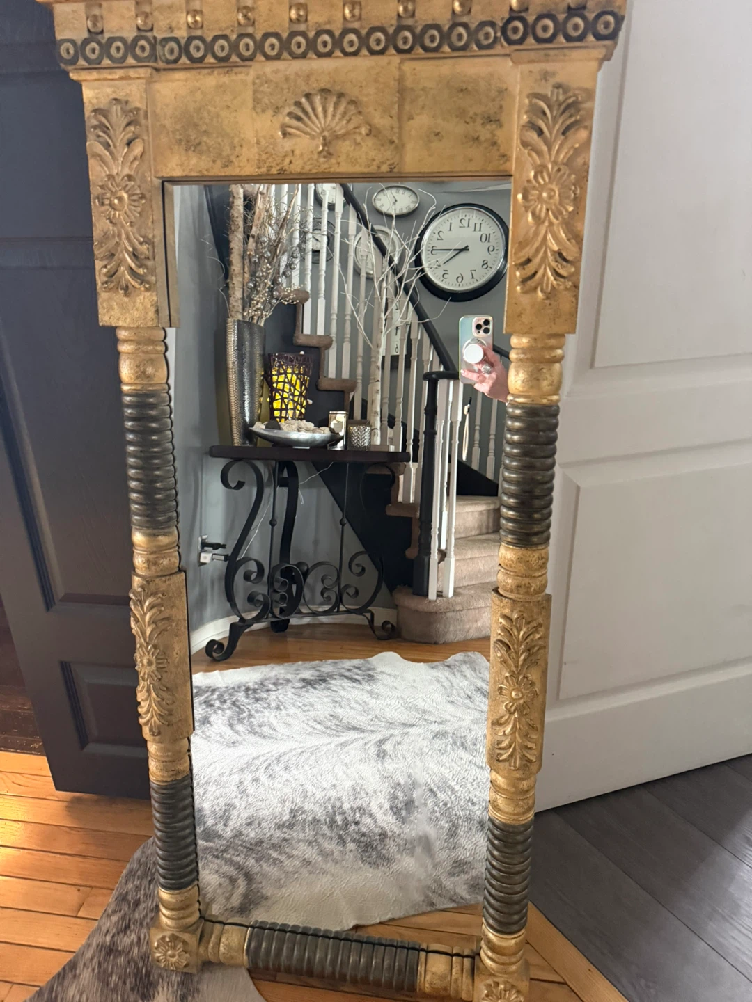 Ornate Gold and Brown Floor or wall Mirror - photo 3