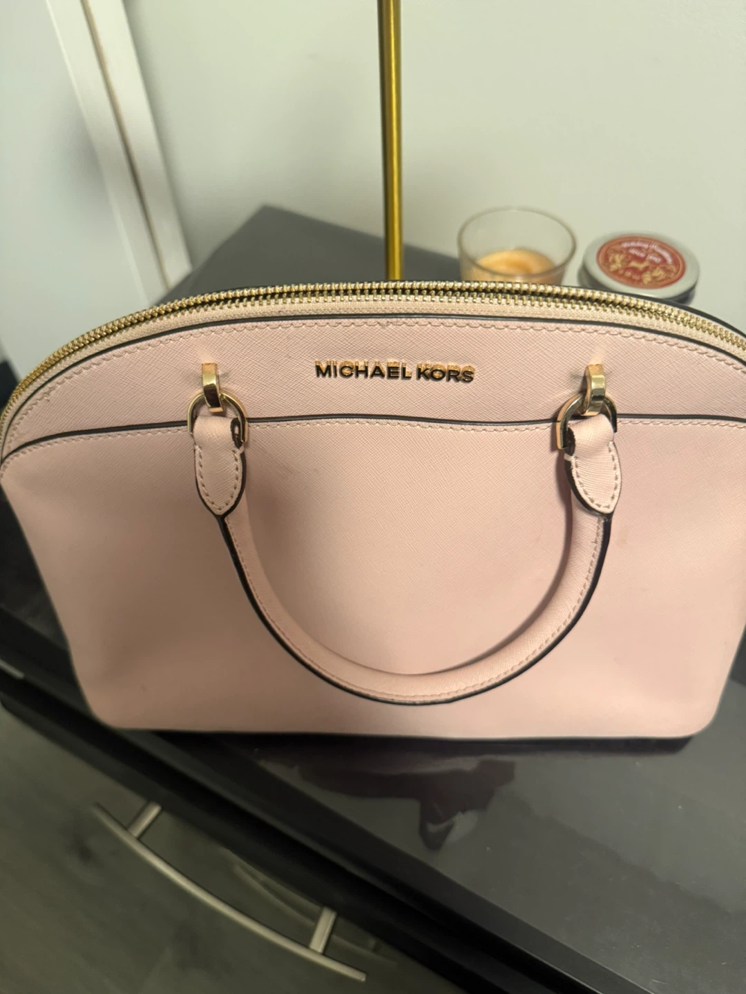 Michael Kors Pink Leather Satchel Handbag