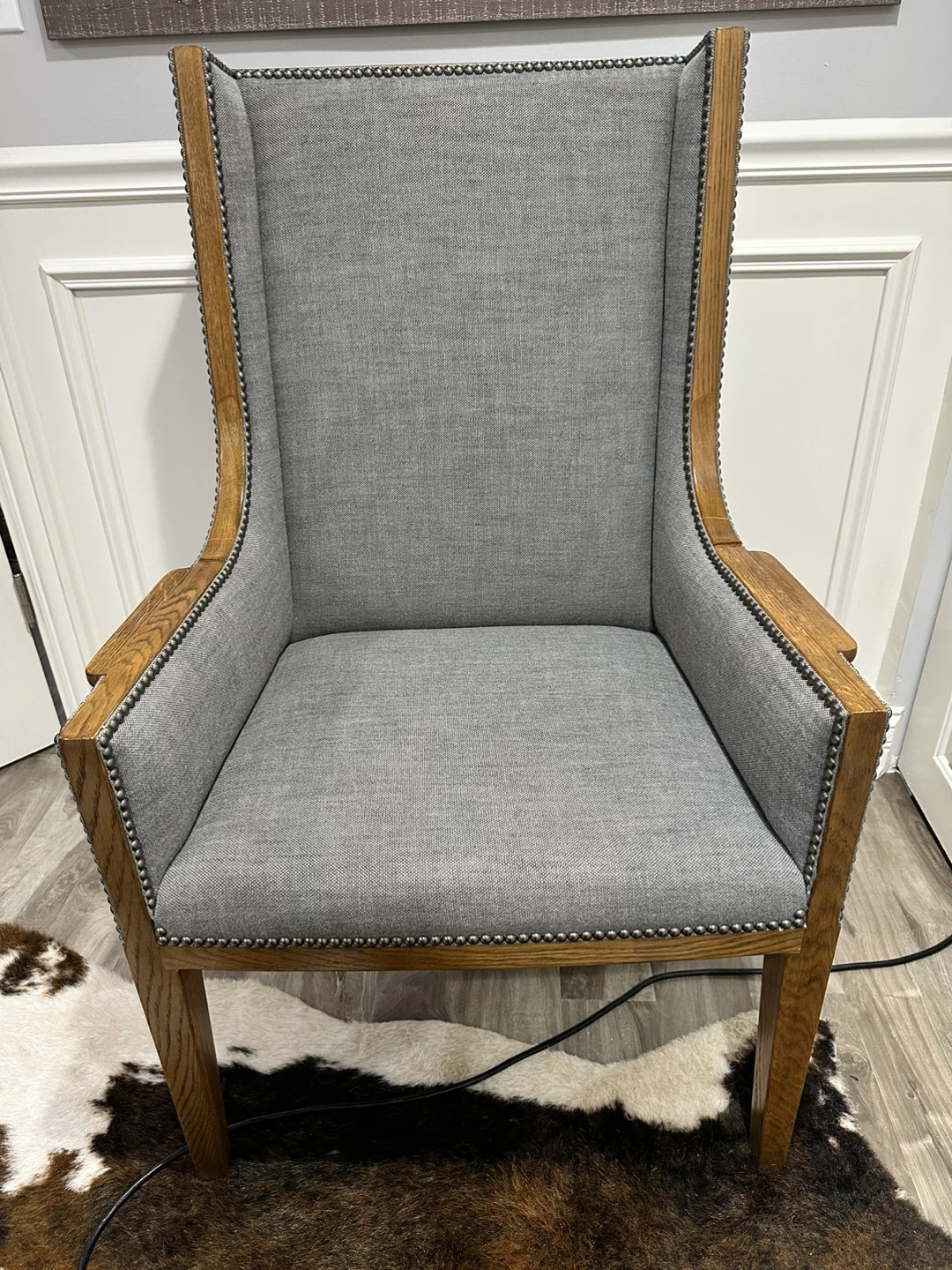 Restoration Hardware AMES Fabric Dining Armchair - Charcoal - photo 5