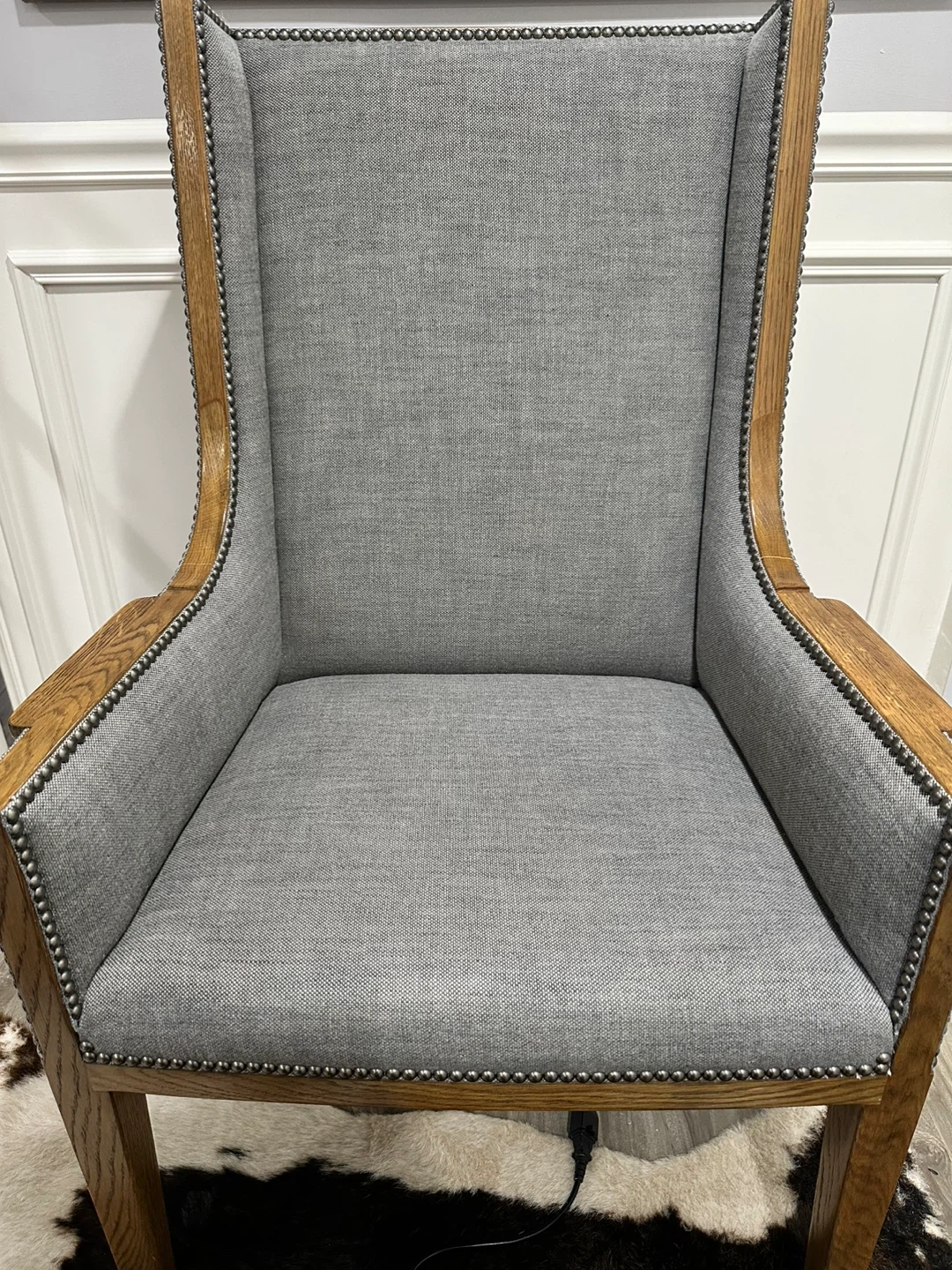 Restoration Hardware AMES Fabric Dining Armchair - Charcoal - photo 3