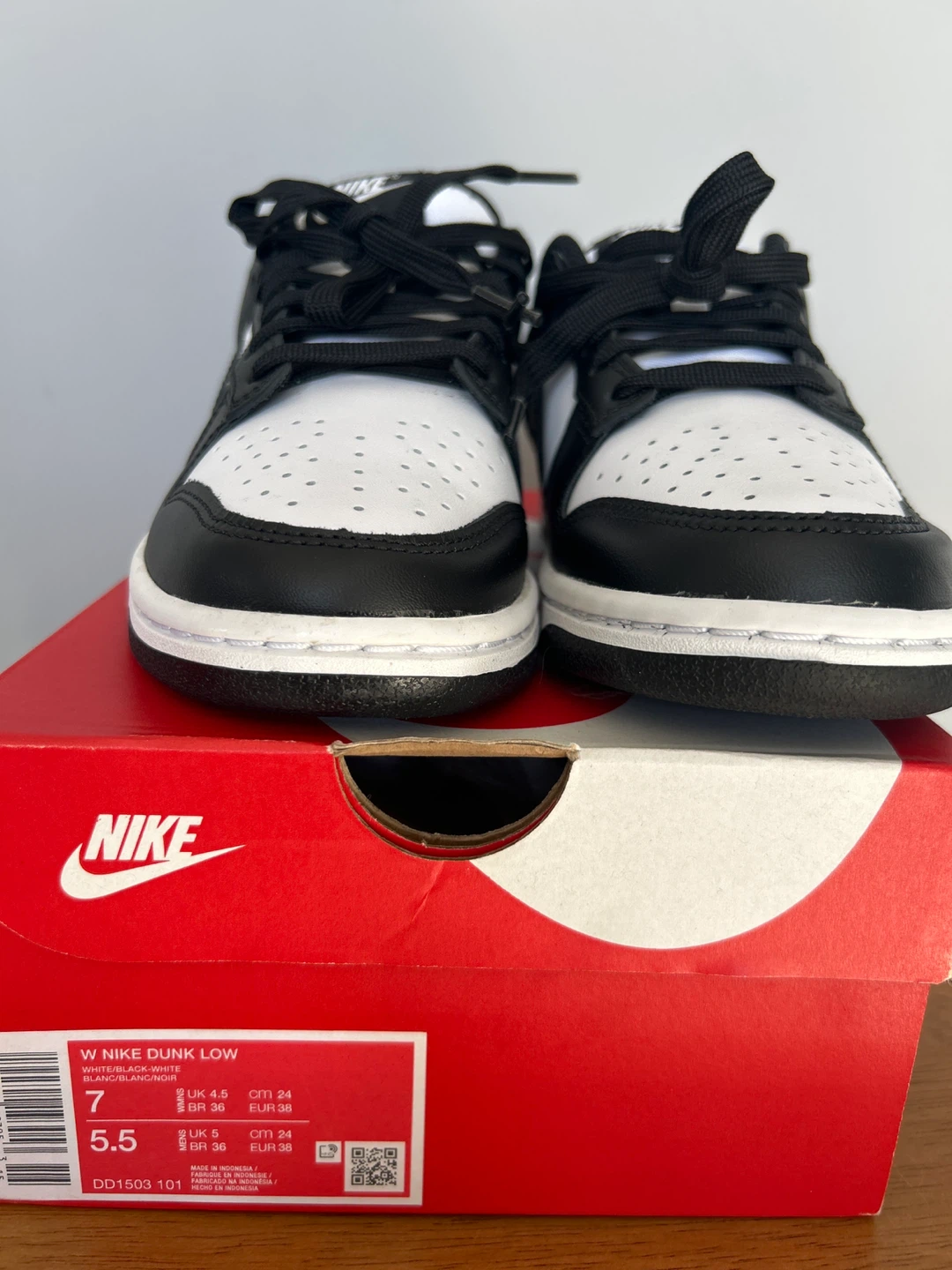 Nike Dunk Low White/Black-White Women's Shoes - photo 3