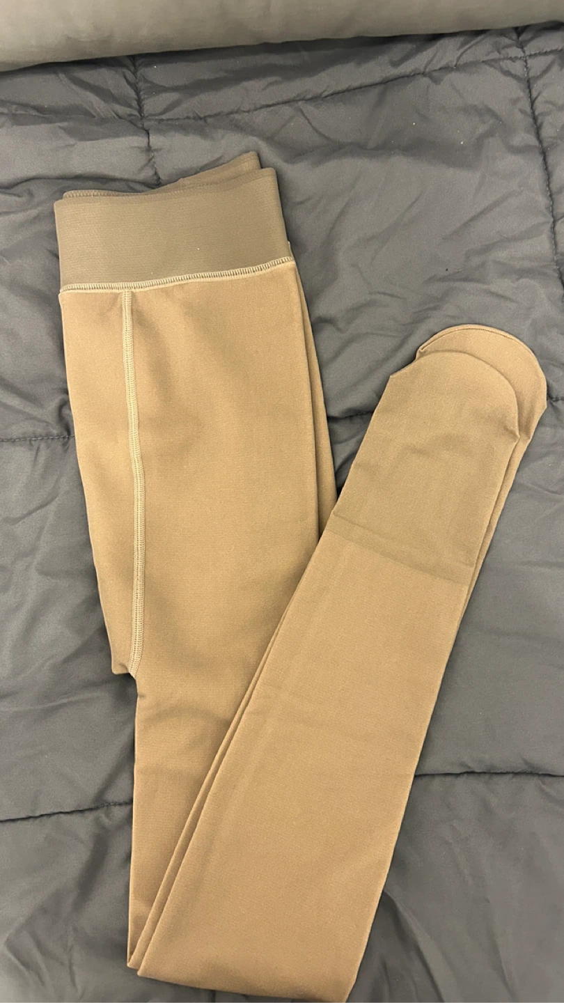 Fleece lined leggings - Light brown