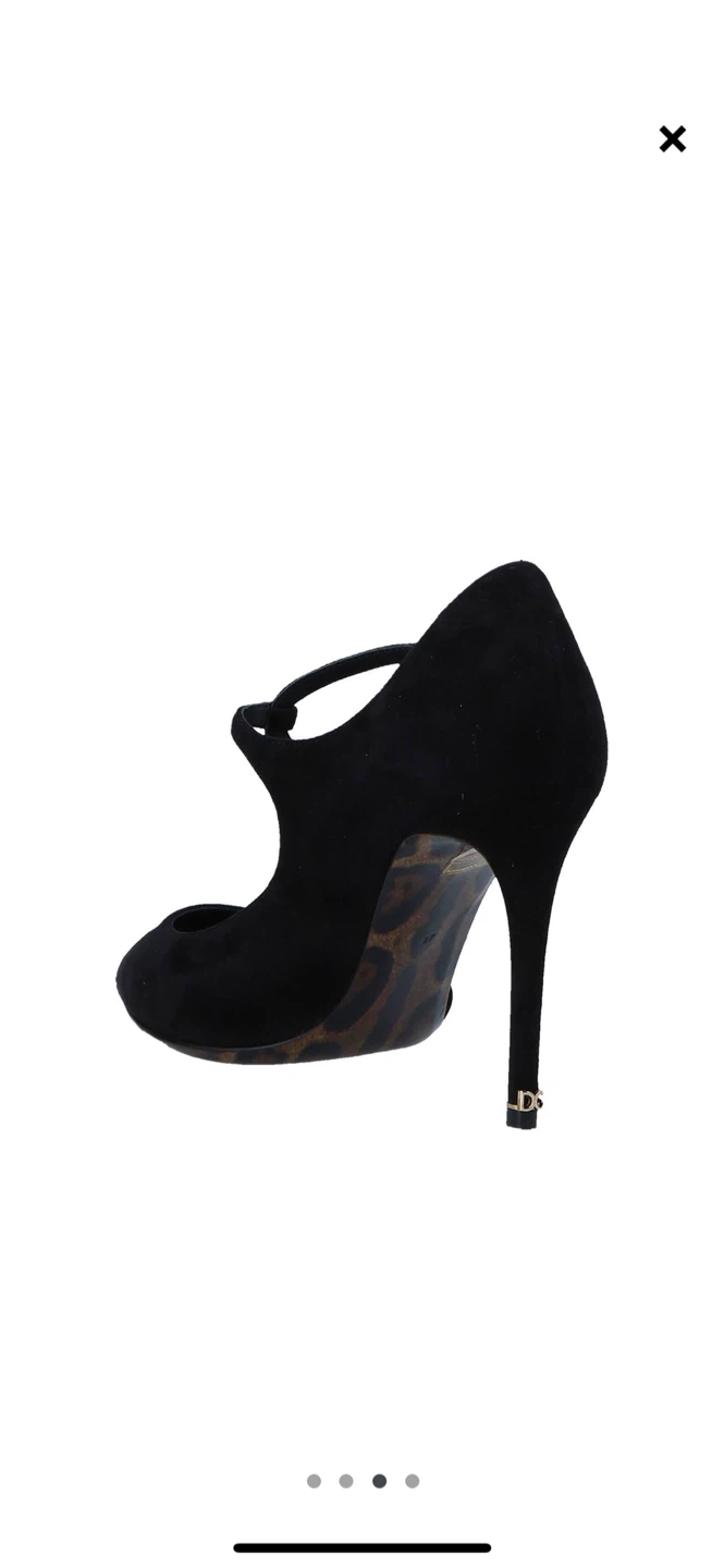 Dolce & Gabbana Black Suede Mary Jane Heels - photo 2