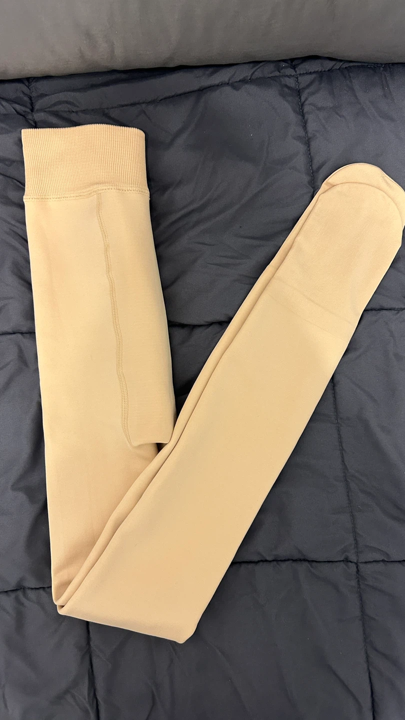 Fleece lined leggings - Beige
