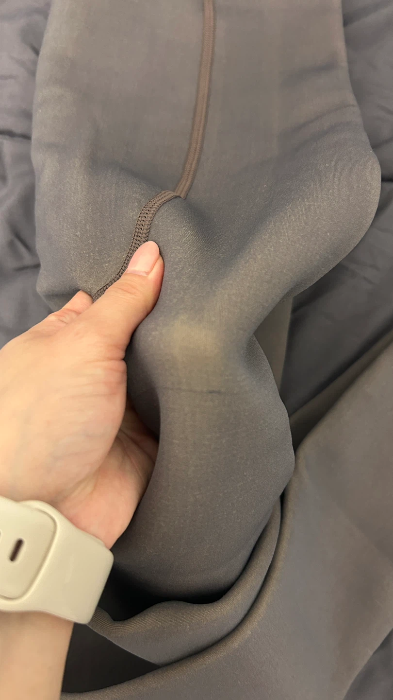 Fleece lined leggings - Grey + Beige - photo 2