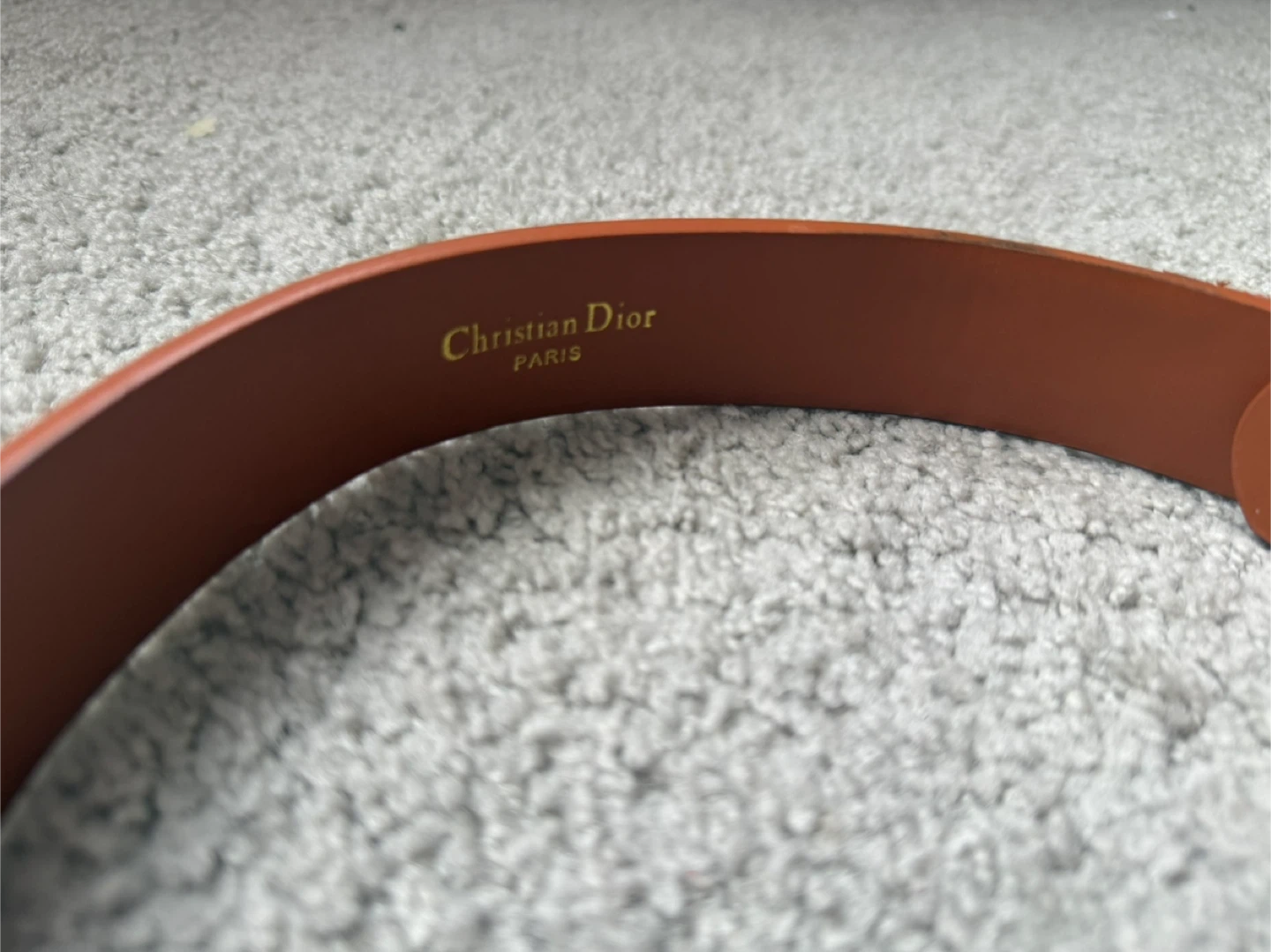 Christian Dior Brown Leather Belt with CD Buckle - photo 3