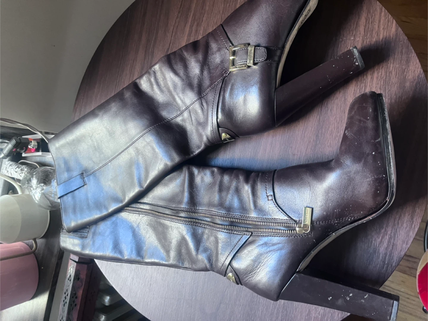 Michael Kors Women's Brown Leather Knee-High Boots Size 11W