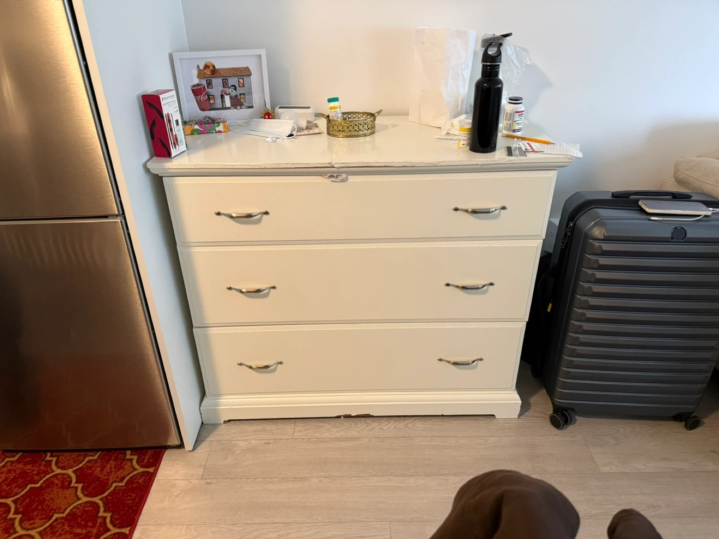 White 3-Drawer Dresser - photo 5