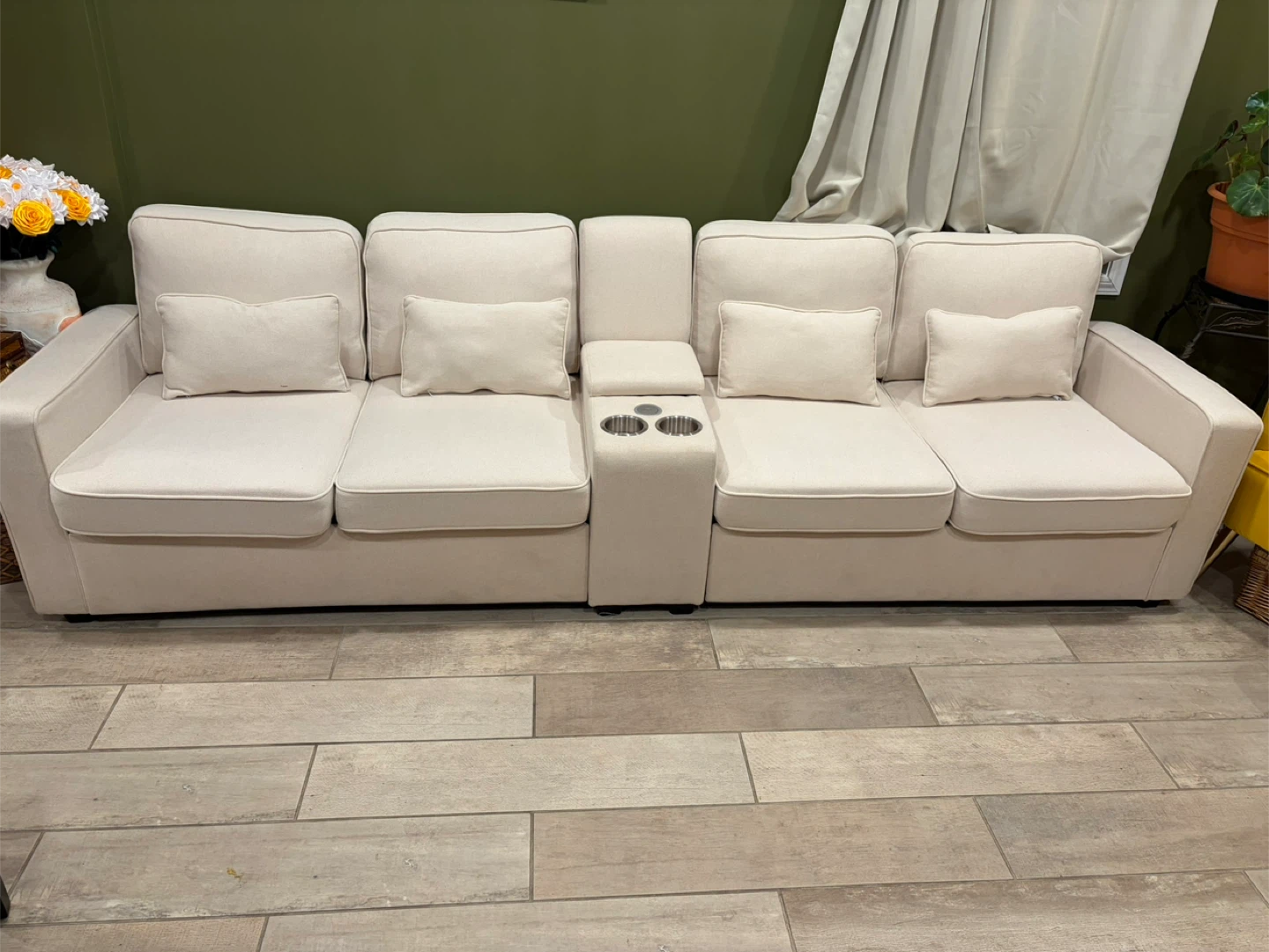 4-Seater Sofa with Cup Holders - photo 2