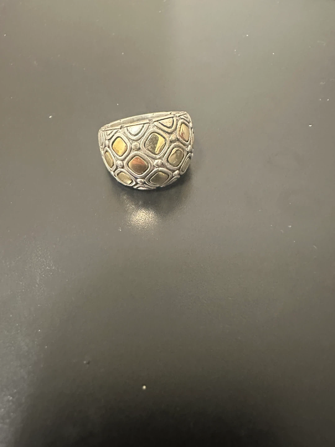 18K Gold Plated Sterling Silver Geometric Ring