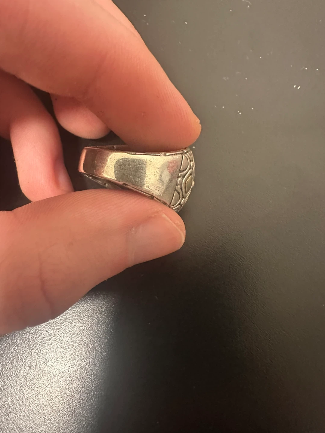 18K Gold Plated Sterling Silver Geometric Ring - photo 3