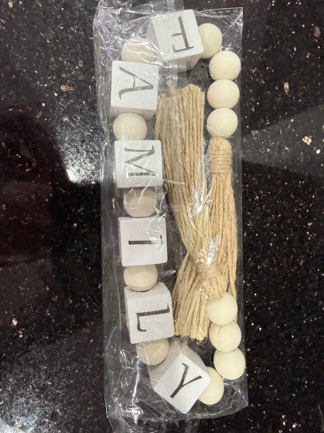 Farmhouse Wooden Bead Garland
