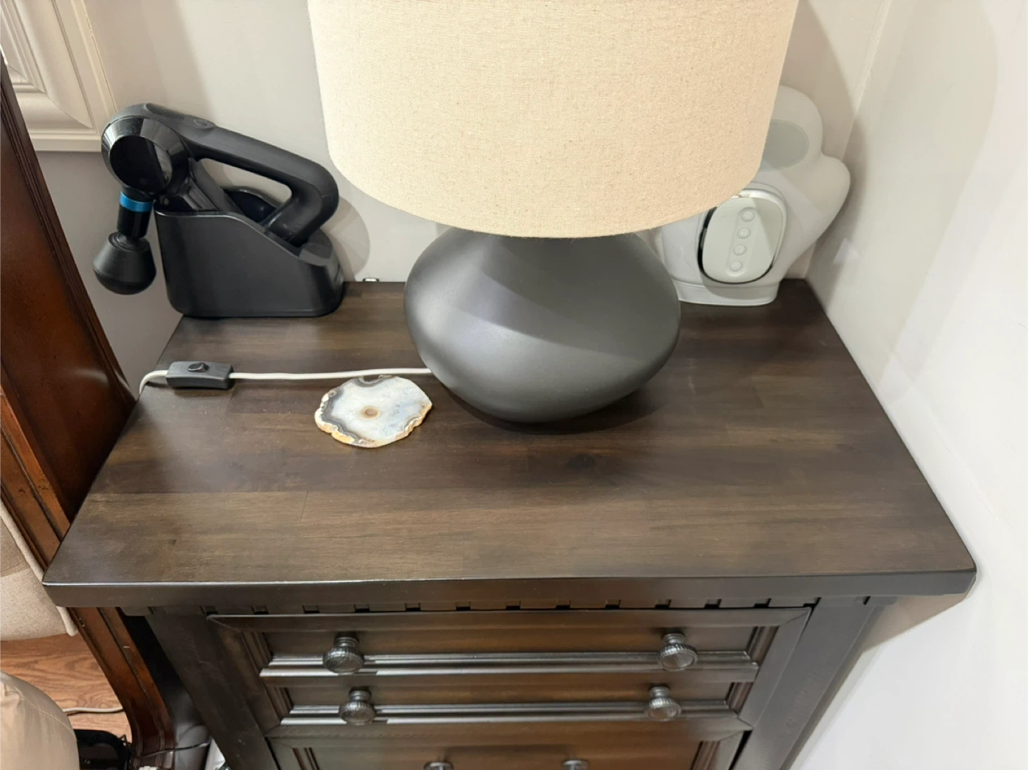 2 Dark Wood Nightstands and  Dresser