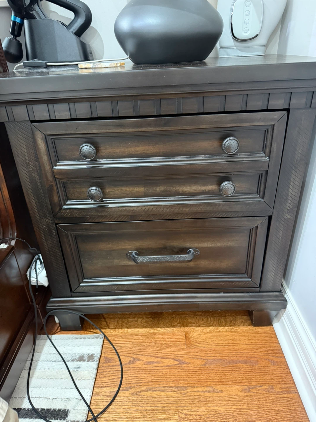 2 Dark Wood Nightstands and  Dresser - photo 2