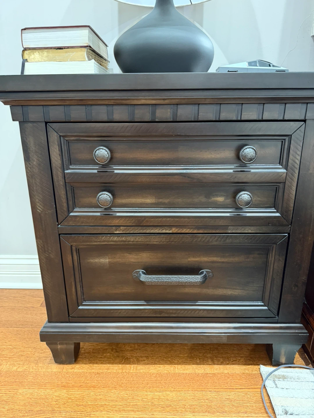 2 Dark Wood Nightstands and  Dresser - photo 4