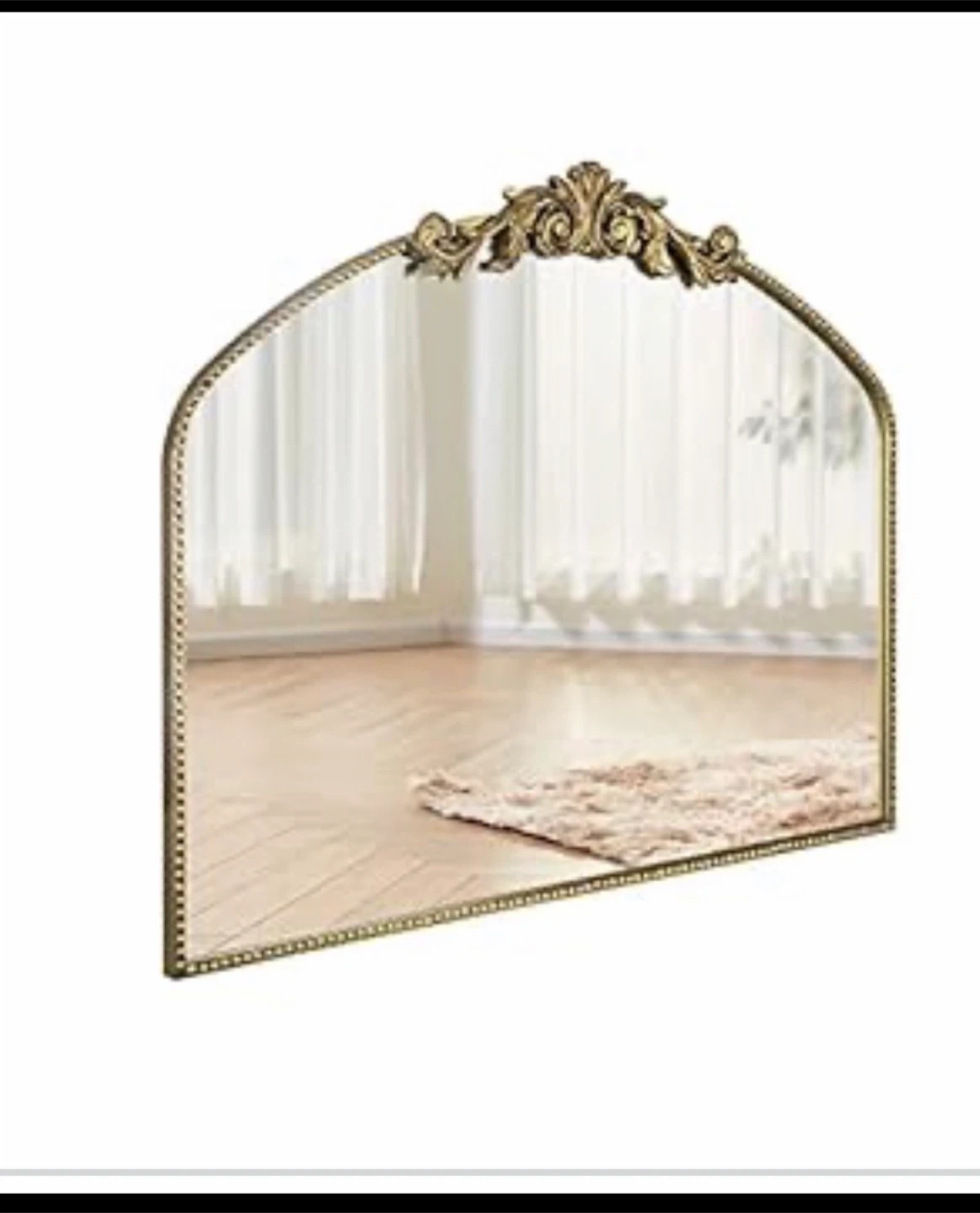 BNIB Vintage Gold Arch Mirror 36x29”