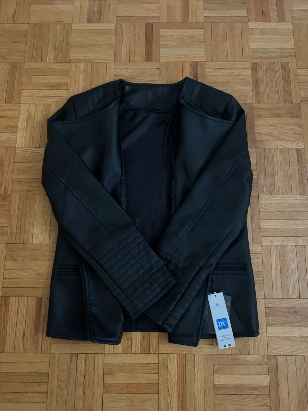 BV Collection Women’s Motorcycle Bikers Jacket - Black - photo 2