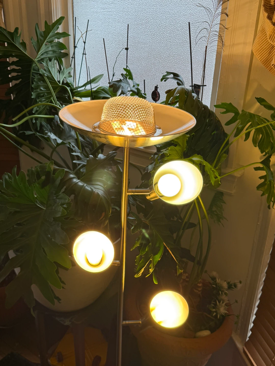 Modern Brushed Nickel 4-Light Floor Lamp with Reading Lights - photo 2