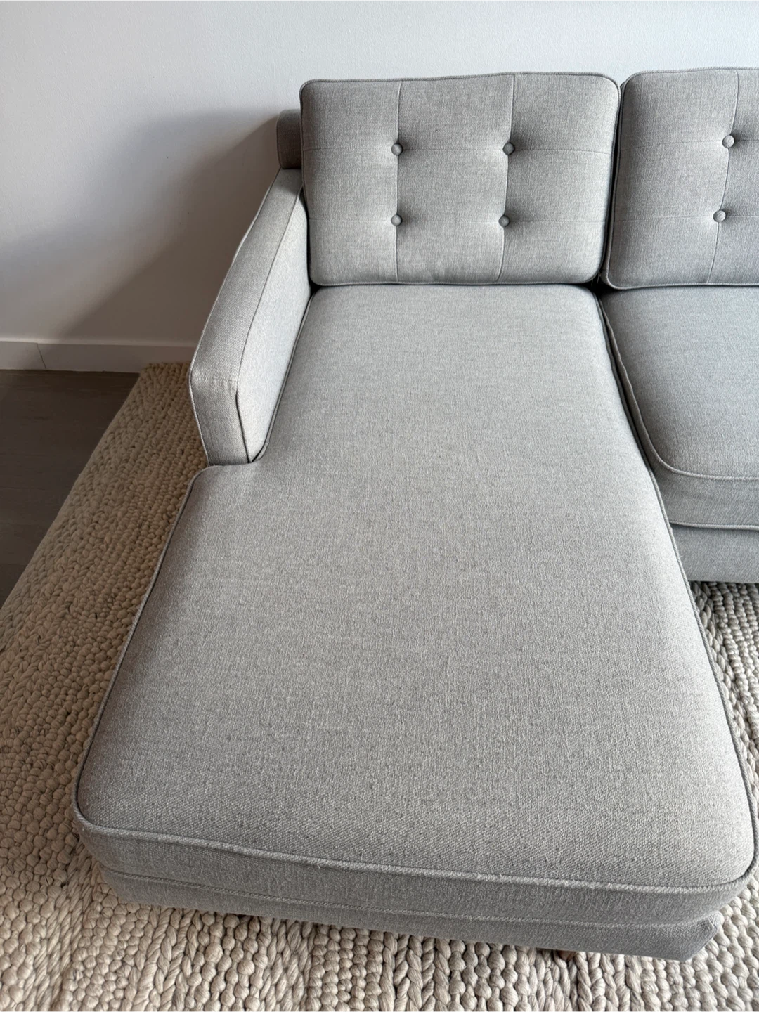 West Elm Drake Gray Sectional Sofa with Reversible Chaise - photo 3