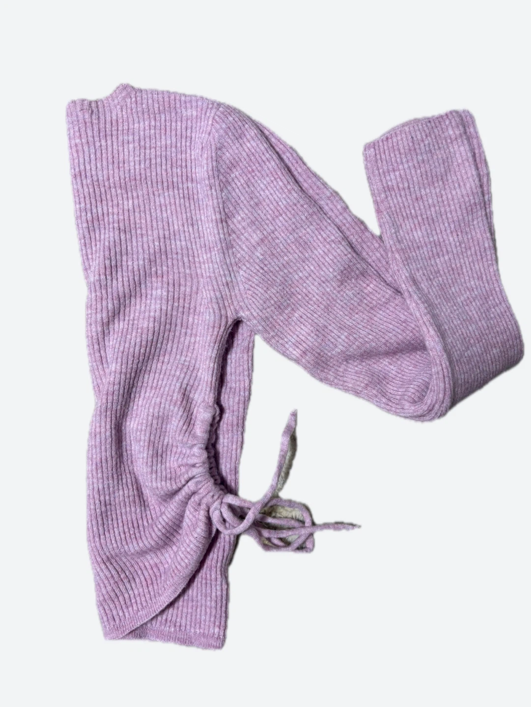 🩷 ZARA Pink Ribbed Ruched Sweater - photo 5