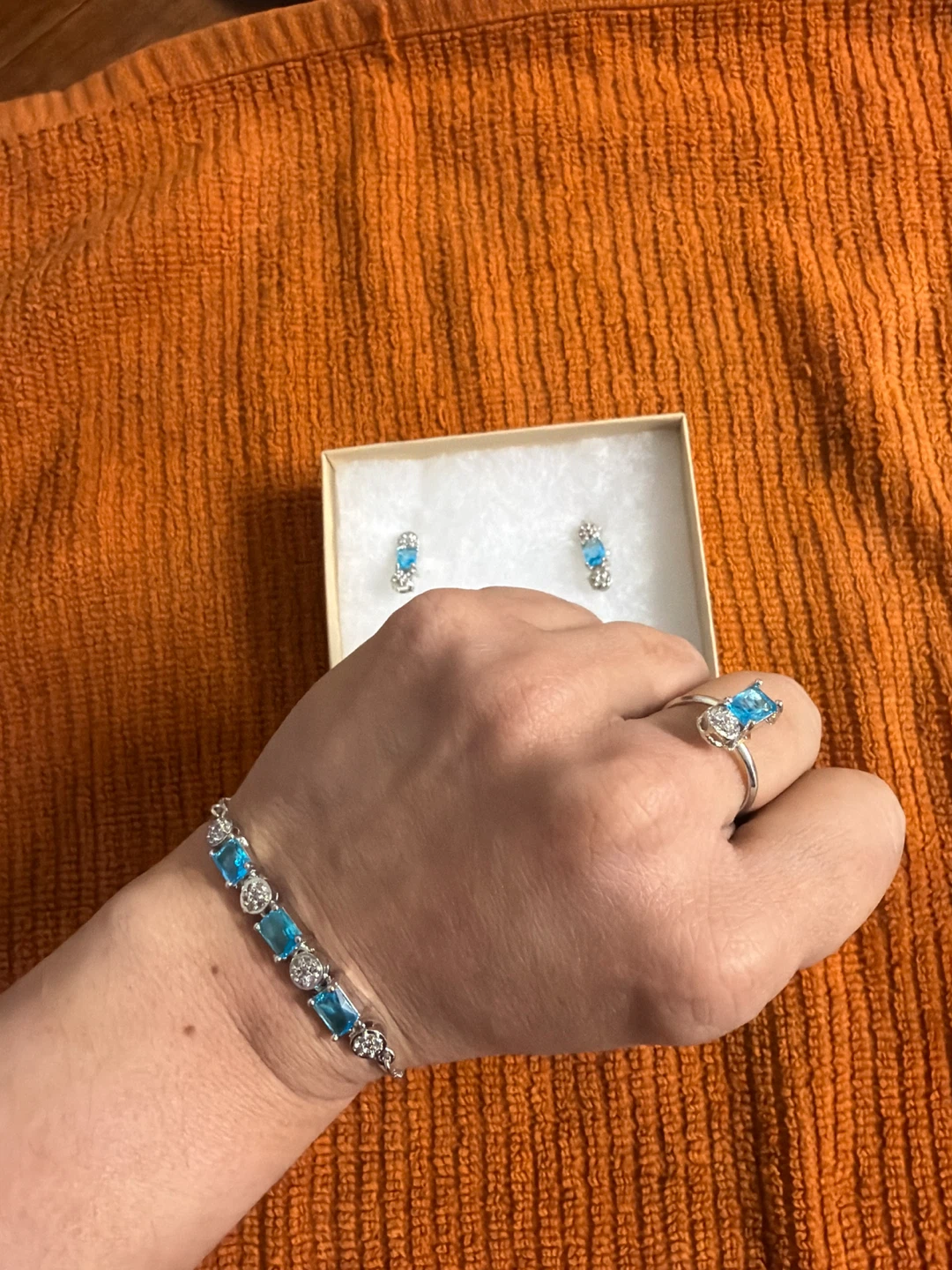 3-Piece Blue Stone Jewellery Set - photo 2