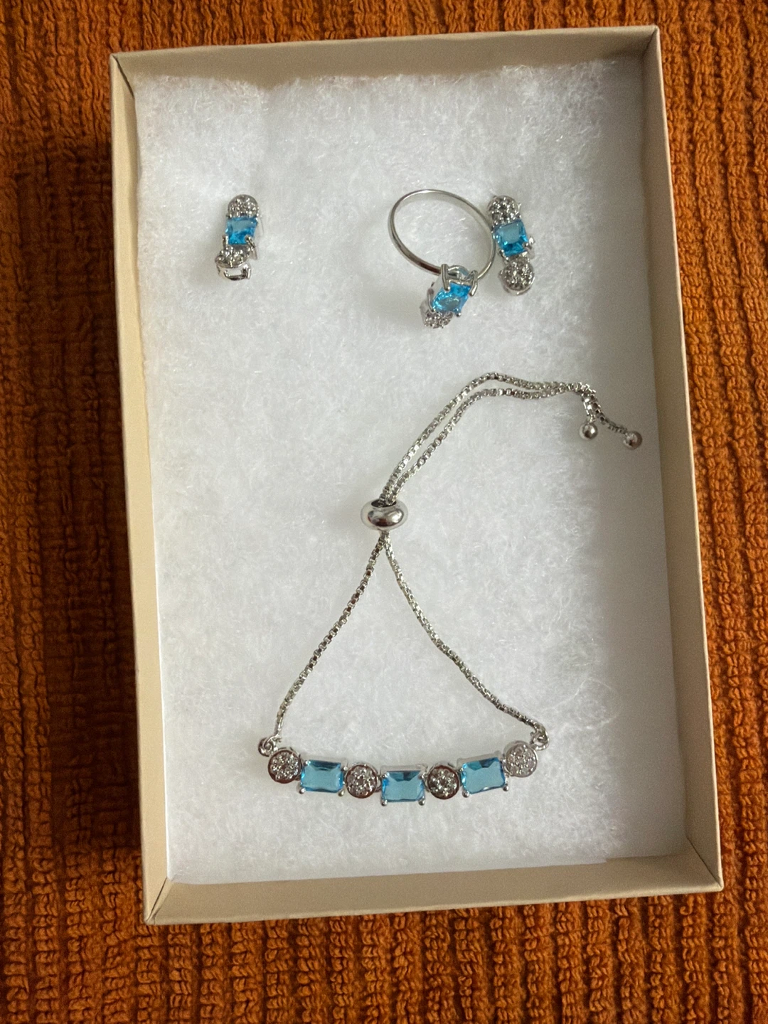 3-Piece Blue Stone Jewellery Set