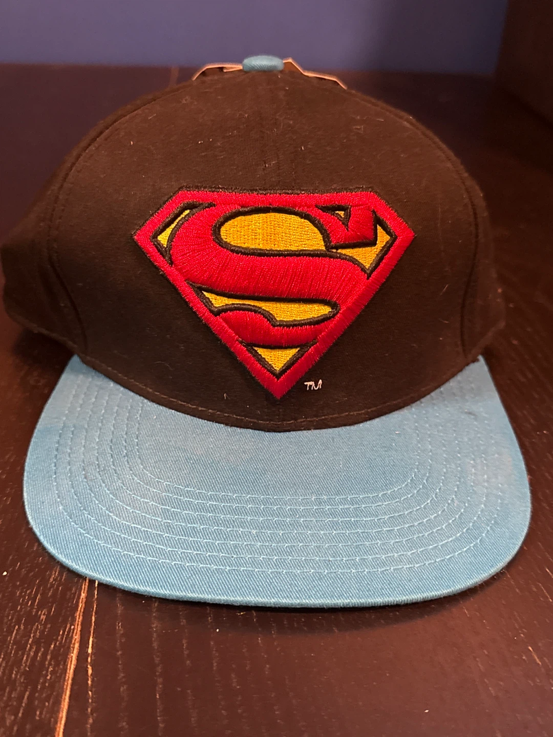 Superman Black and Blue Snapback Hat