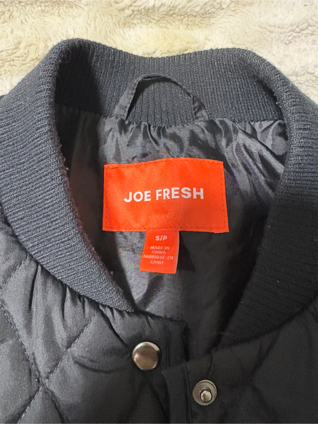 🖤Joe Fresh Quilted Bomber Jacket - Black - Size S - photo 4