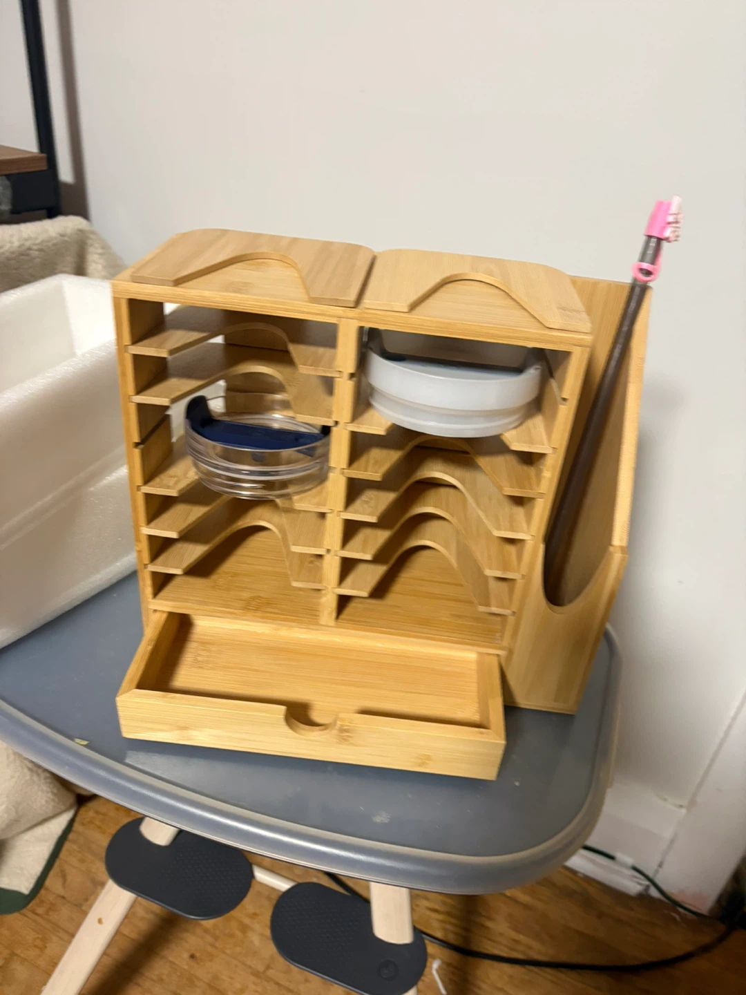 Bamboo Lid and Straw Organizer