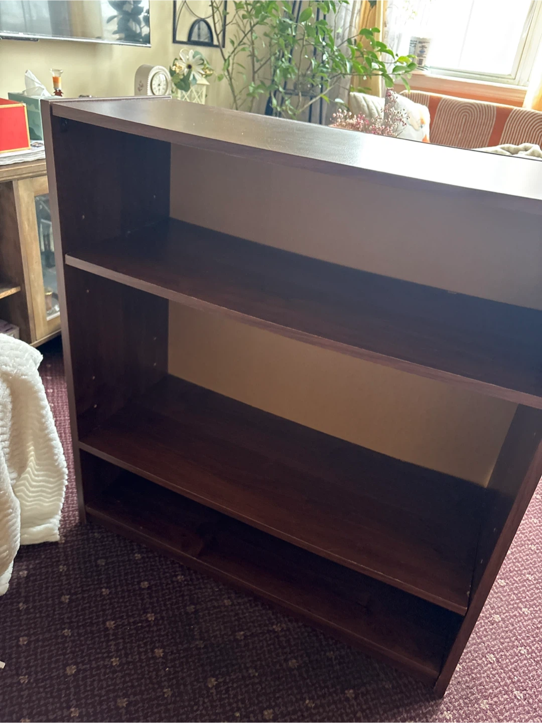 3-Shelf Wooden Bookcase