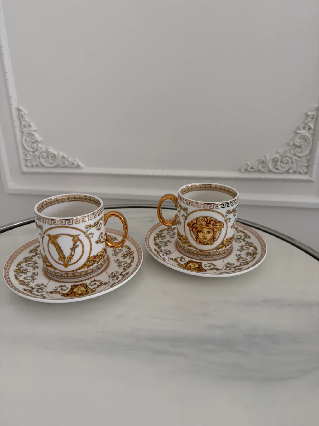 Versace Coffee Cups and Saucers Set
