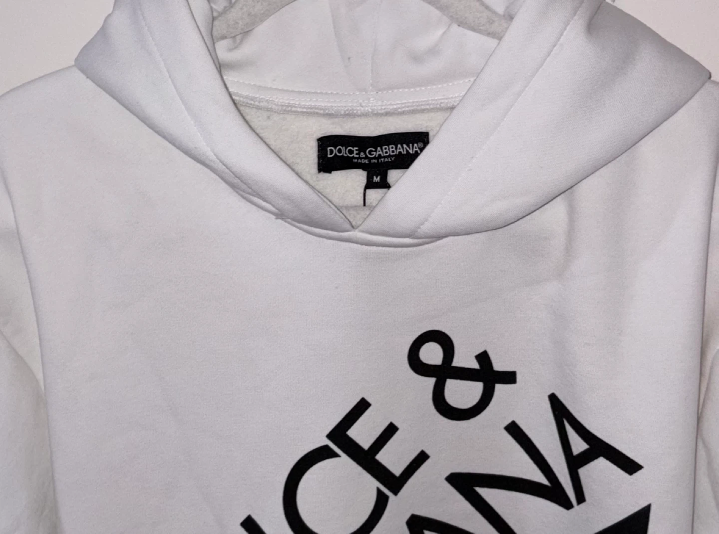 Dolce & Gabbana White Logo Hoodie Size M - photo 3