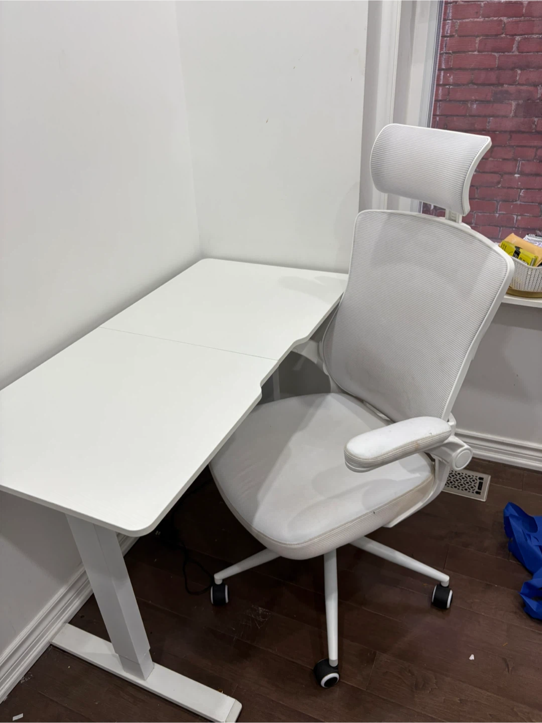 Adjustable desk and chair