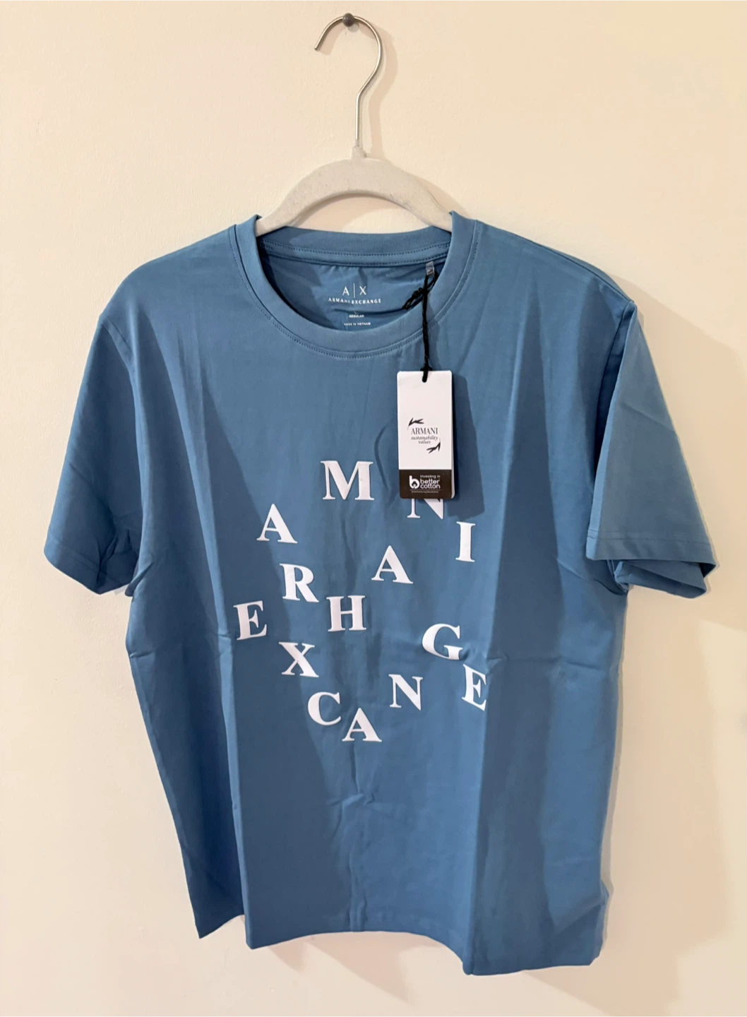 Armani Exchange Men's Blue Graphic T-Shirt
