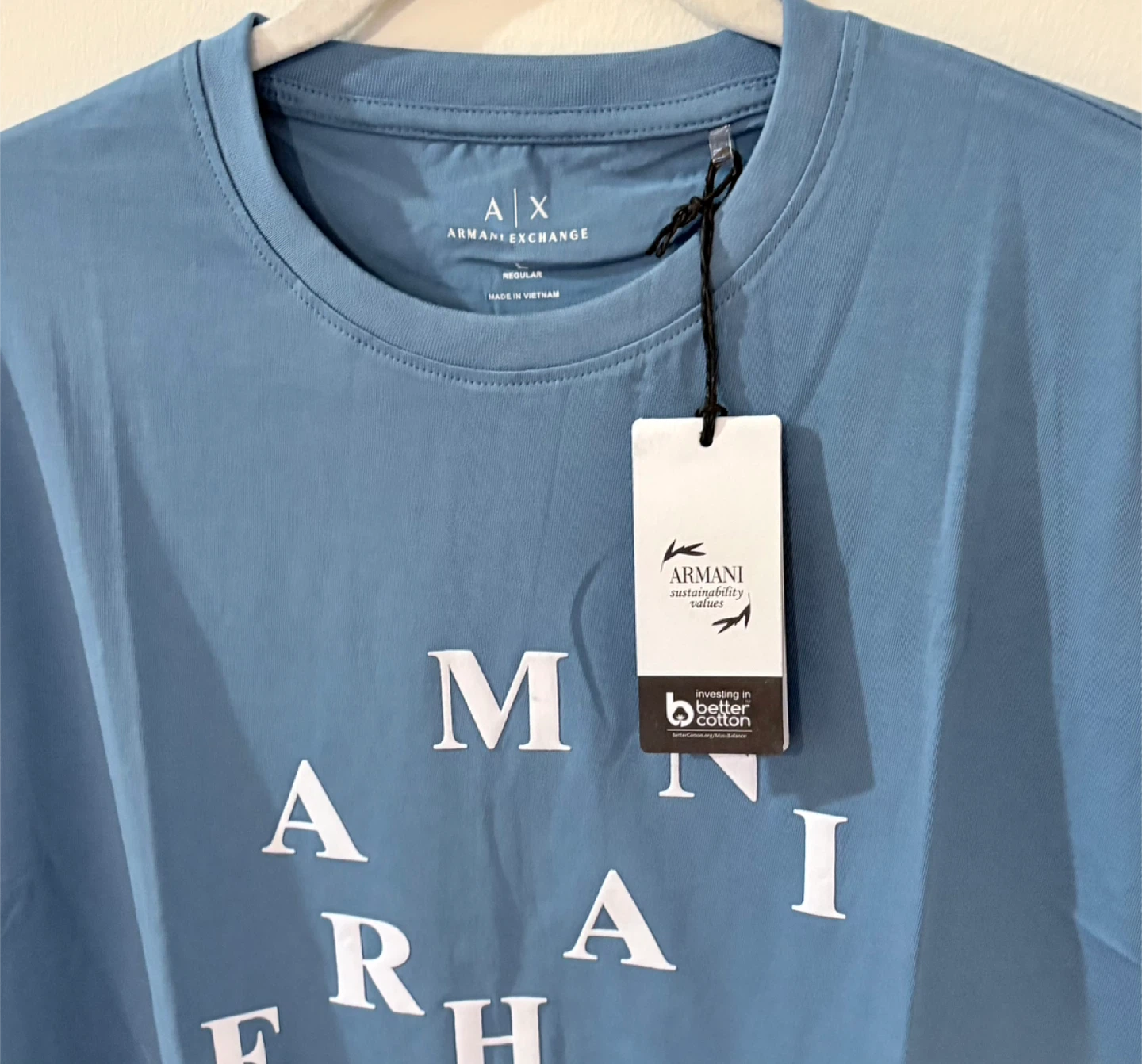 Armani Exchange Men's Blue Graphic T-Shirt - photo 2