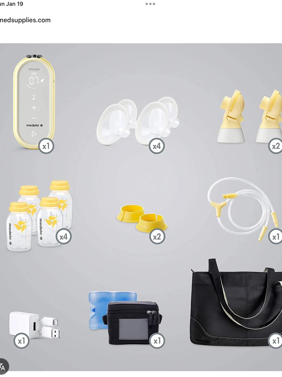 MEDELA FREESTYLE BREASTFEEDING PUMP & EXTRAS (SEE DETAILS) - photo 3