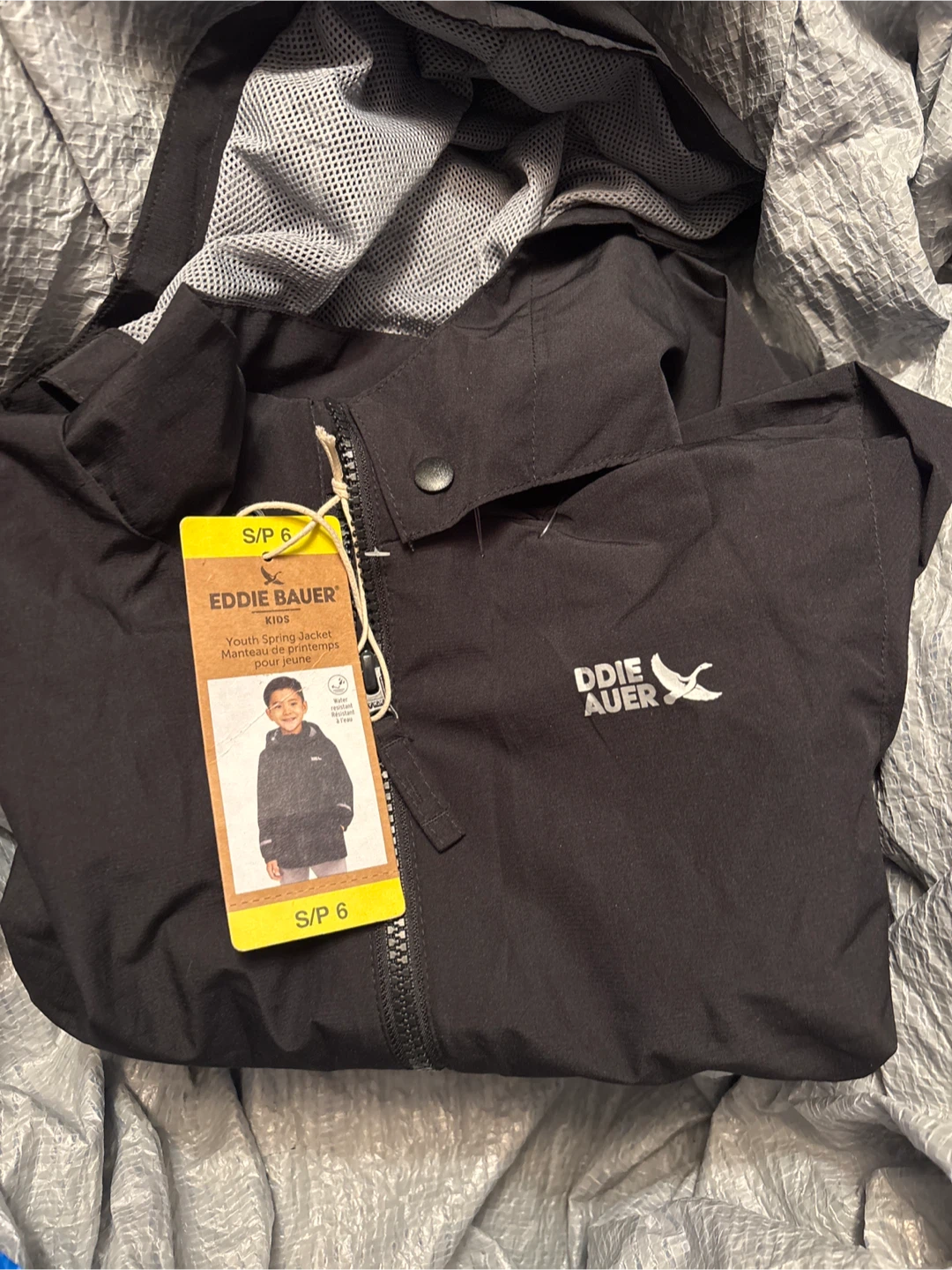 Eddie Bauer Kids Youth Spring Jacket - Black - Size S/P 6