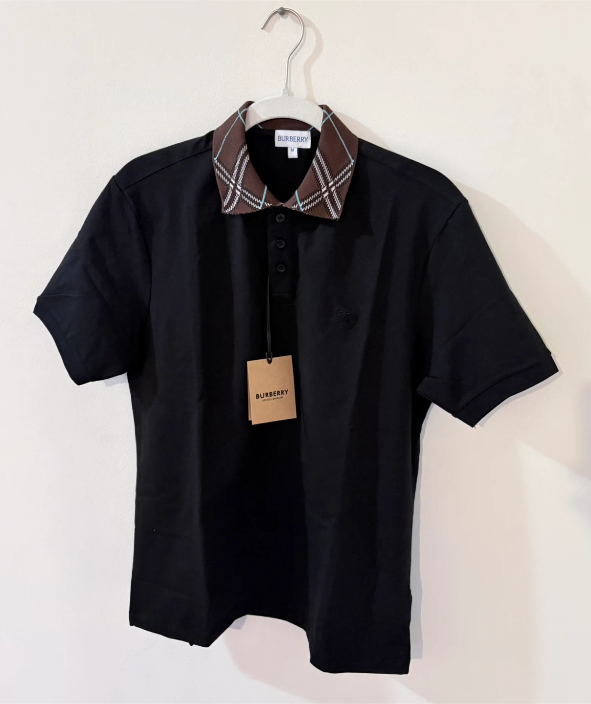 Burberry Black Polo Shirt - Size M