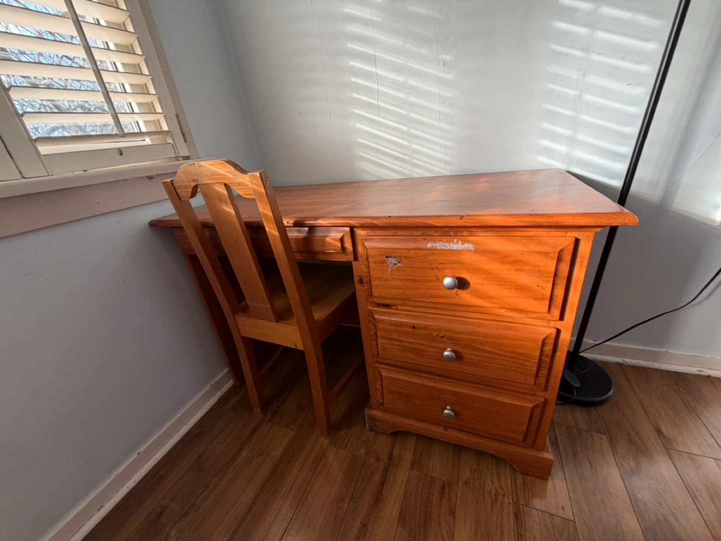 Wooden Desk and Chair Set