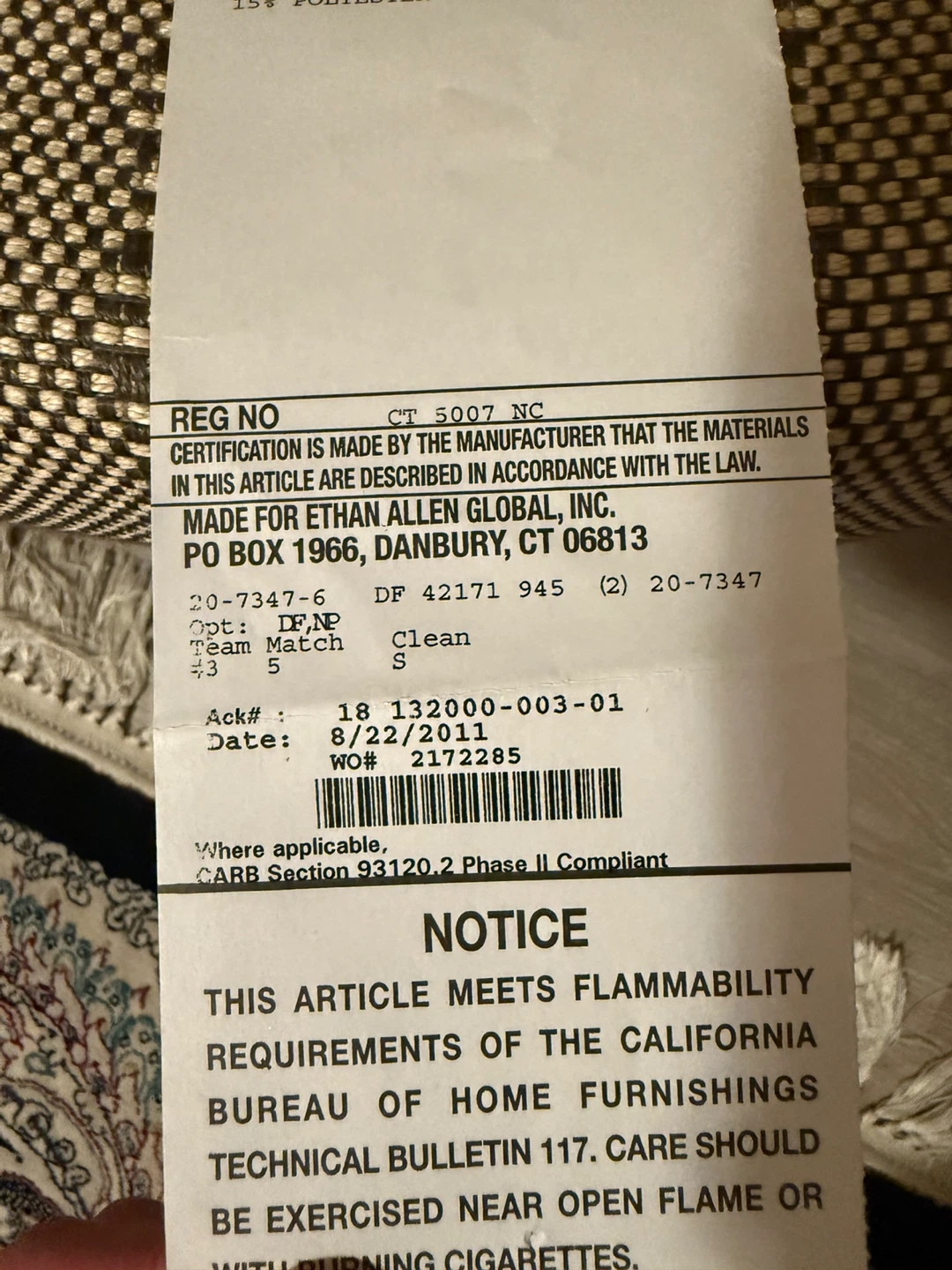 Ethan Allen Upholstered Wingback Chair2 set - photo 3