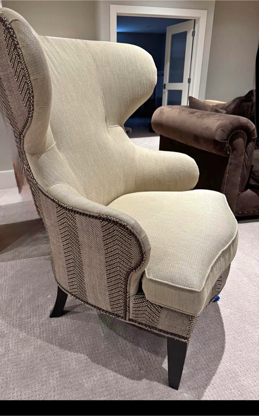 Ethan Allen Upholstered Wingback Chair2 set