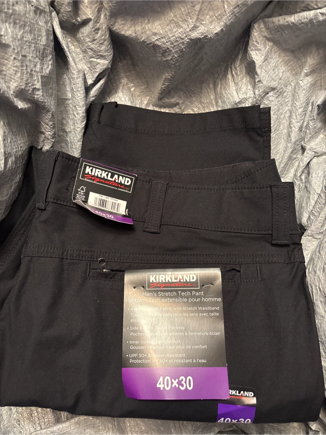 Kirkland Signature Men's Stretch Tech Pant 40x30