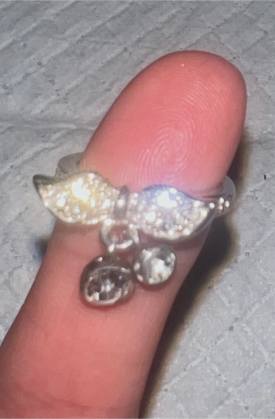Sparkling Butterfly Diamond Style Ring
