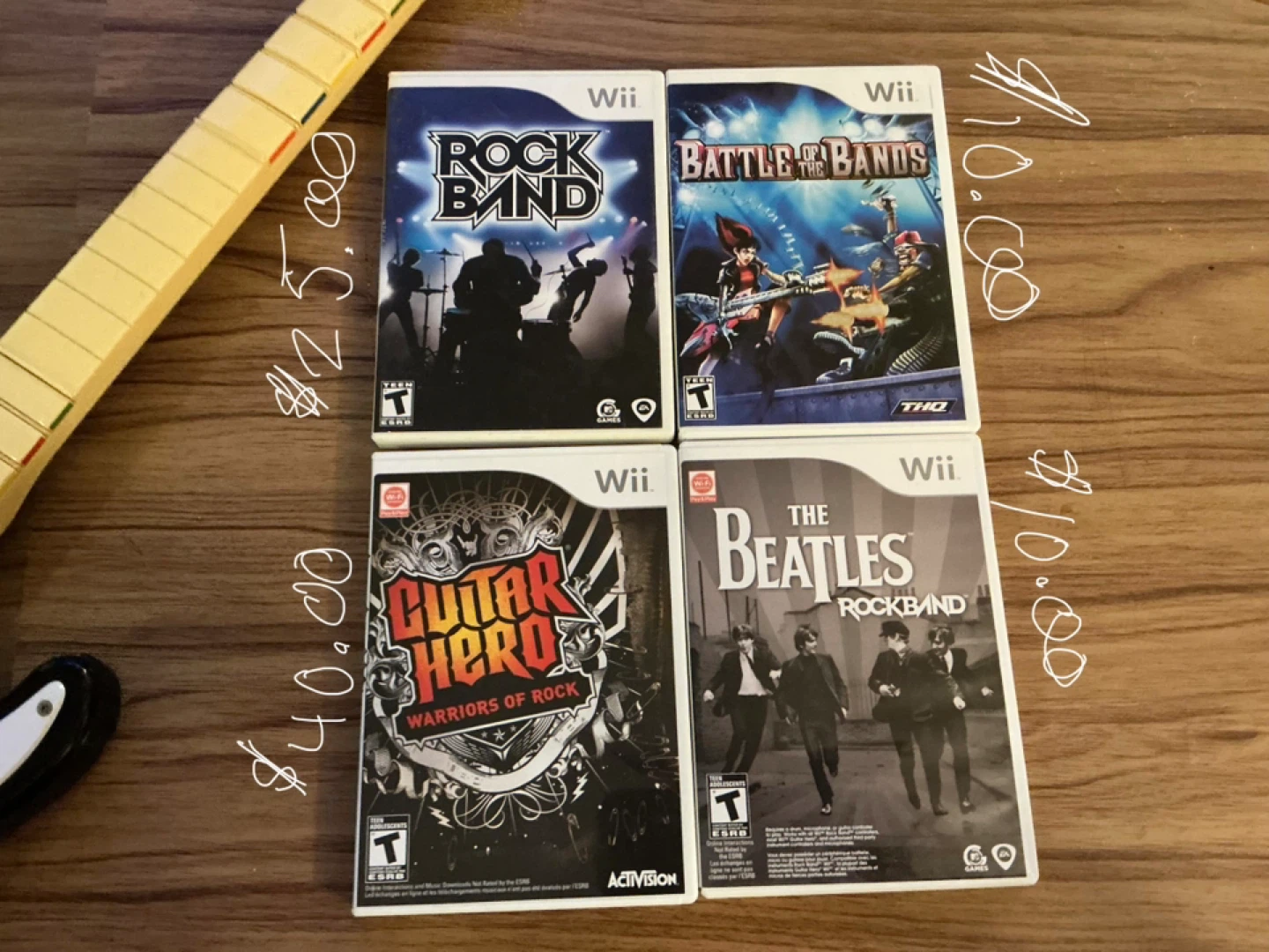 Wii Rock Band & Guitar Hero Games