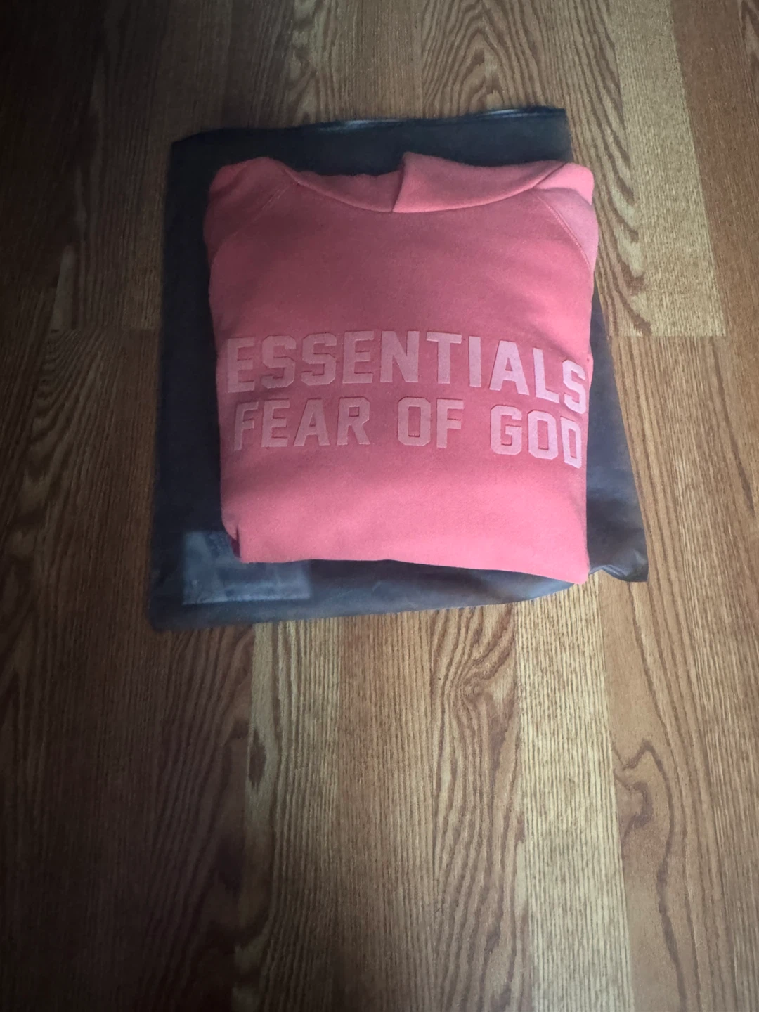 Fear of God Essentials Hoodie Coral Pink - photo 3
